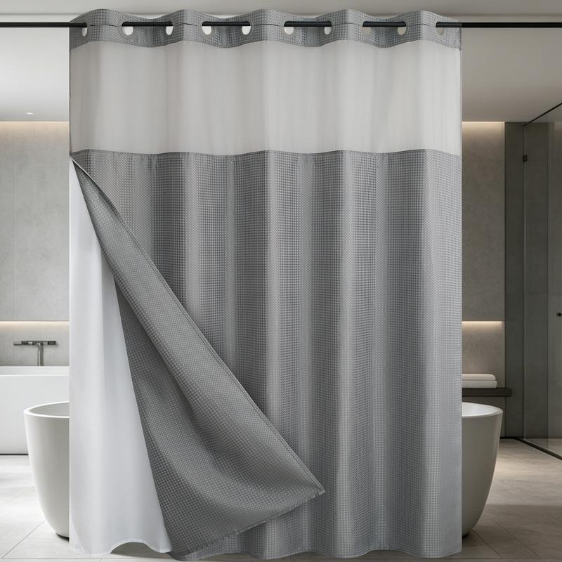 Avenis No-Hook Shower Curtain