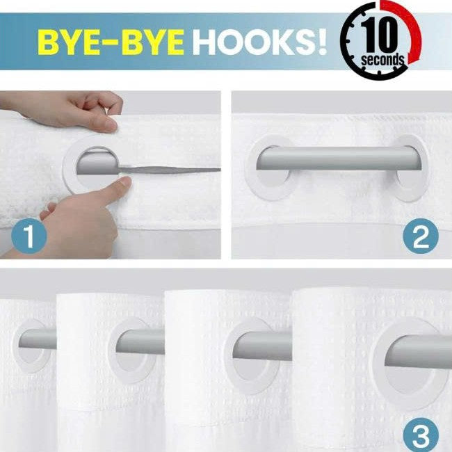 Avenis No-Hook Shower Curtain