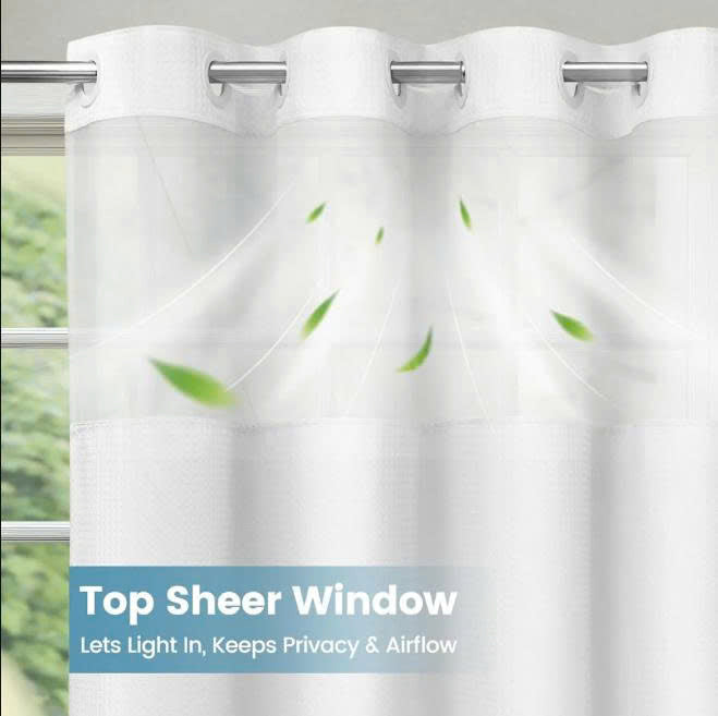 Avenis No-Hook Shower Curtain