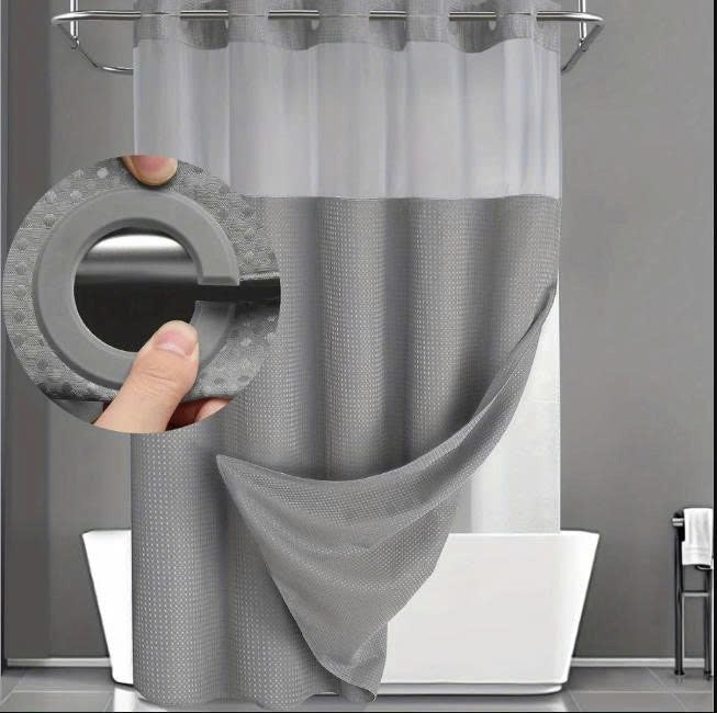 Avenis No-Hook Shower Curtain