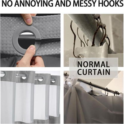 Avenis No-Hook Shower Curtain